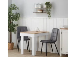 Silla de comedor 43,5x88x50 cm gris Eames