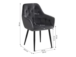 Silla de comedor 59x89x62.5 cm gris Eames