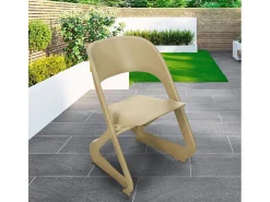 Silla de diseño apilable para bares, fiestas y eventos públicos plástico Nest - Beige