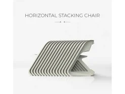 Silla de diseño apilable para bares, fiestas y eventos públicos plástico Nest - Beige