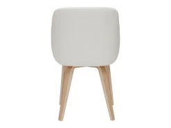 Silla de diseño blanca y de madera clara LUCIEN