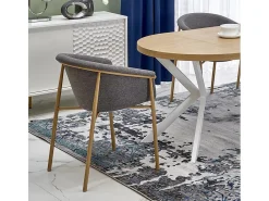 Silla de diseño de tela gris Norma