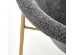 Silla de diseño de tela gris Norma