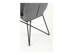 Silla de diseño de terciopelo gris AYA2