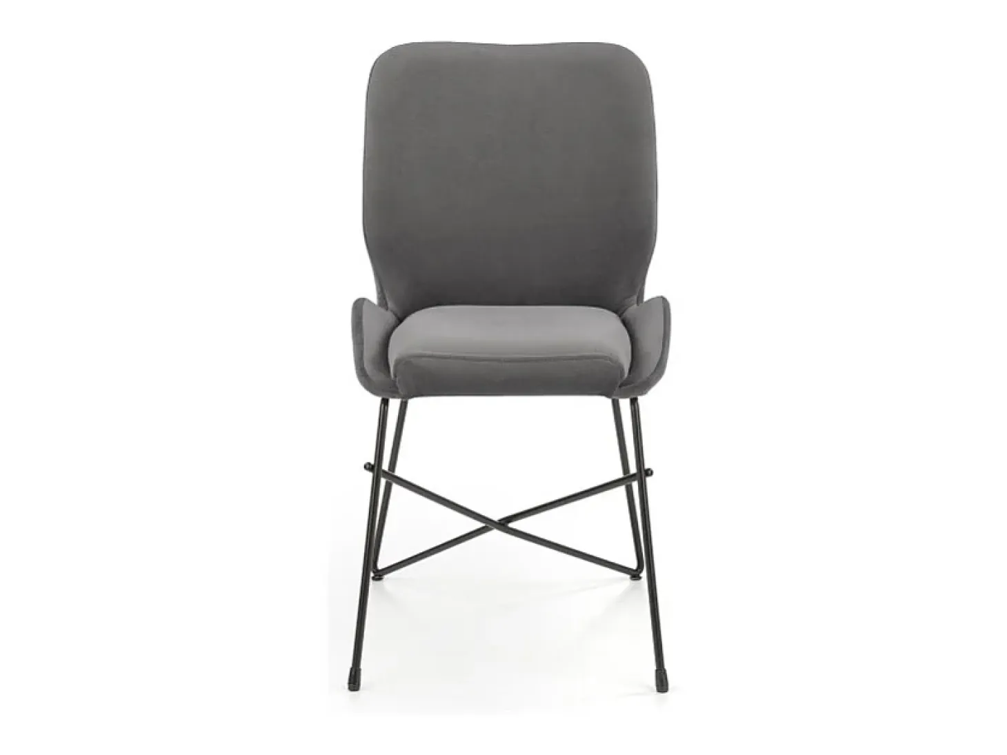 Silla de diseño de terciopelo gris AYA2
