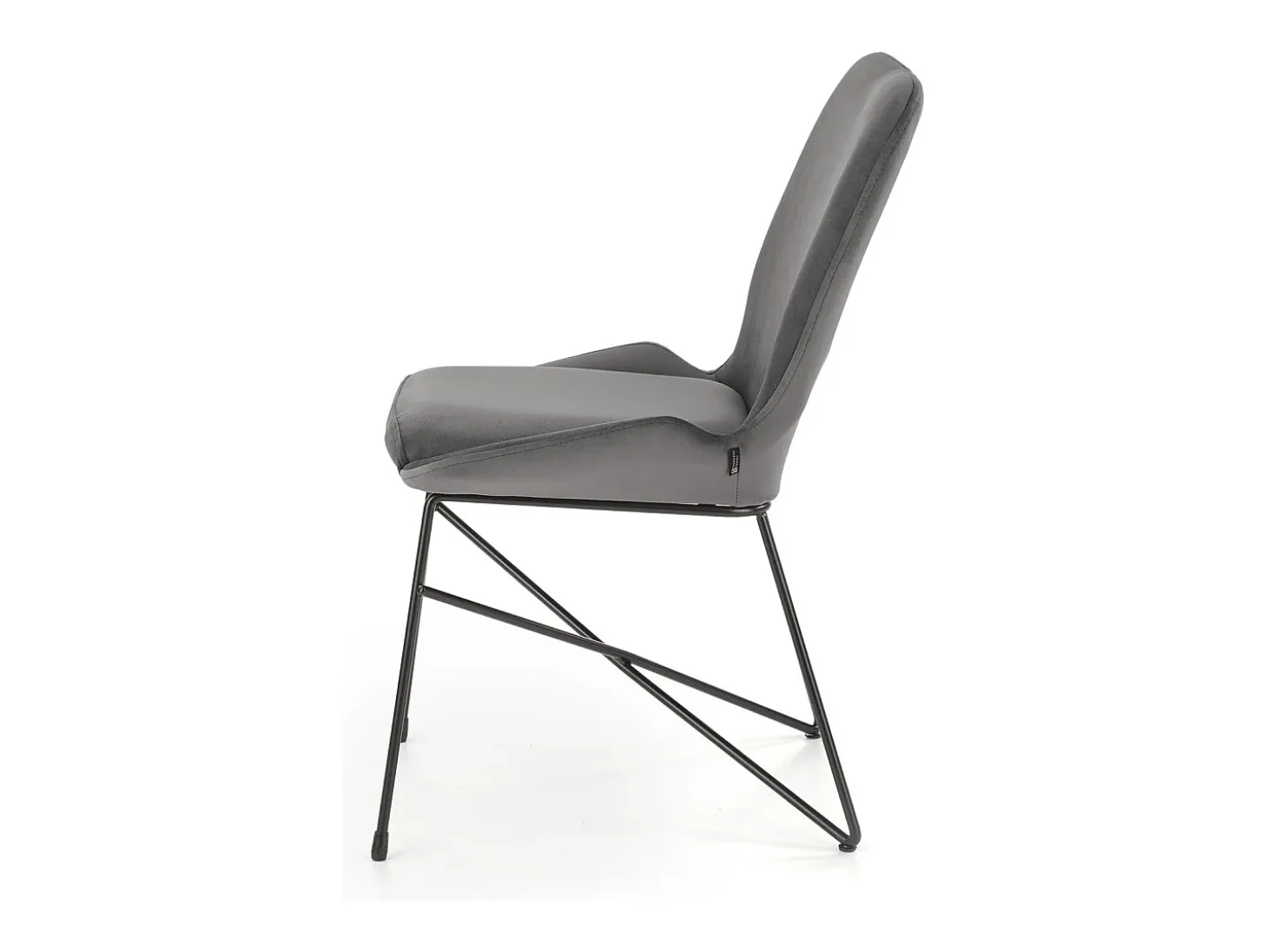 Silla de diseño de terciopelo gris AYA2