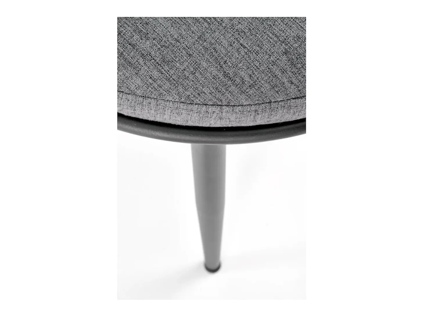Silla de diseño en tejido gris con estructura de metal negro Closer