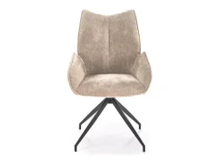 Silla de diseño giratoria de tela beige Nadia