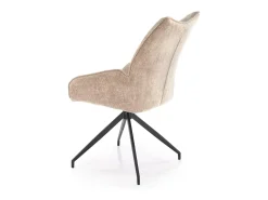 Silla de diseño giratoria de tela beige Nadia