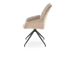 Silla de diseño giratoria de tela beige Nadia