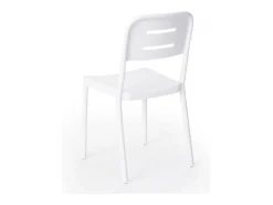 Silla de diseño moderno de polipropileno para bar, cocina, restaurante y jardín Mose - Blanco