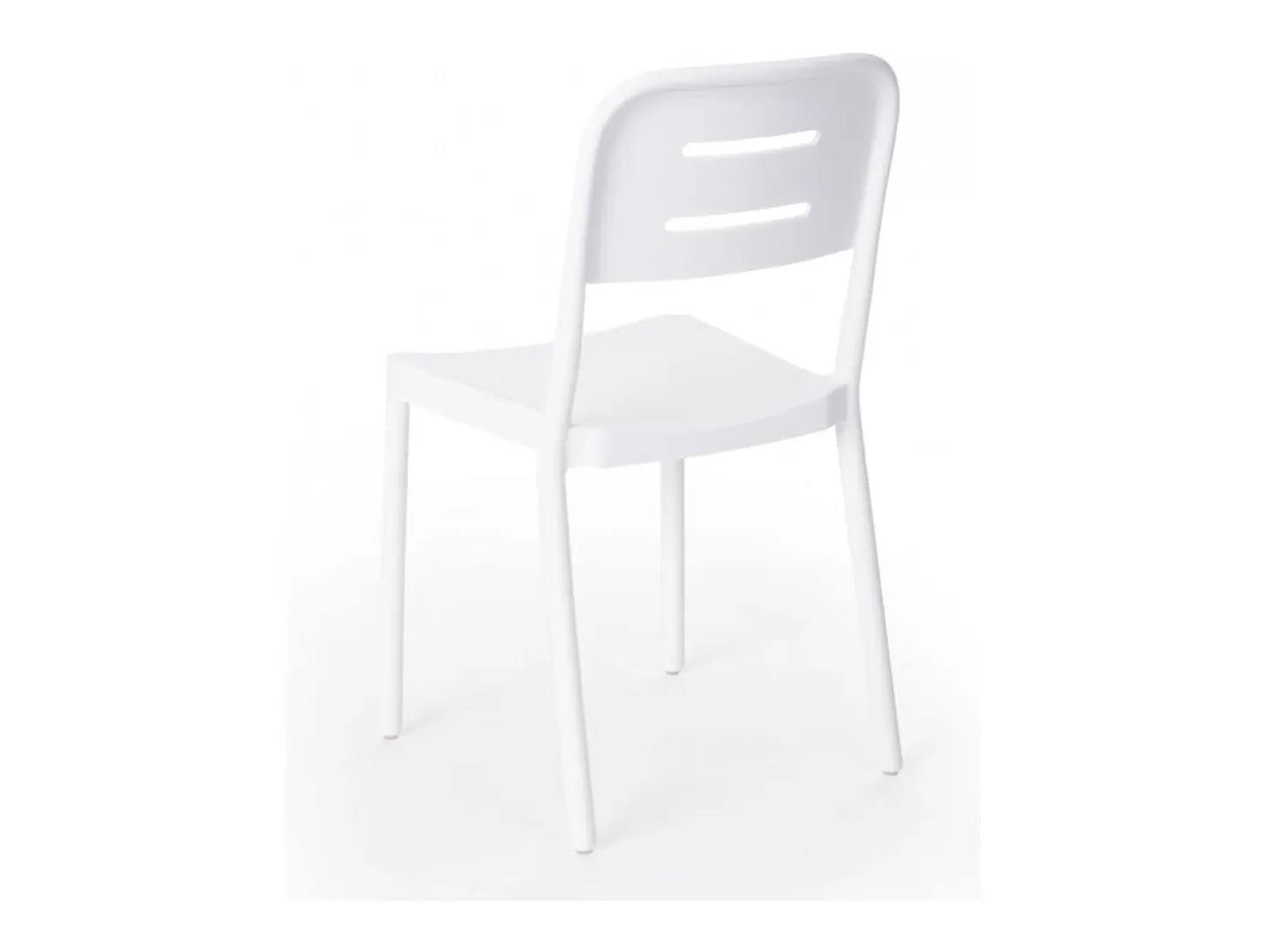 Silla de diseño moderno de polipropileno para bar, cocina, restaurante y jardín Mose - Blanco