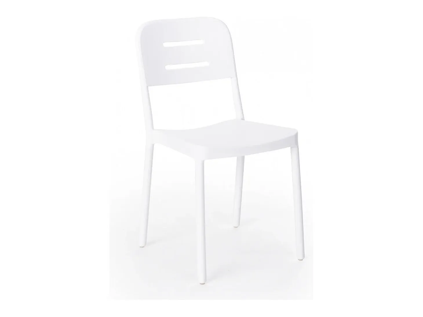 Silla de diseño moderno de polipropileno para bar, cocina, restaurante y jardín Mose - Blanco