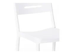 Silla de diseño moderno de polipropileno para bar, cocina, restaurante y jardín Mose - Blanco