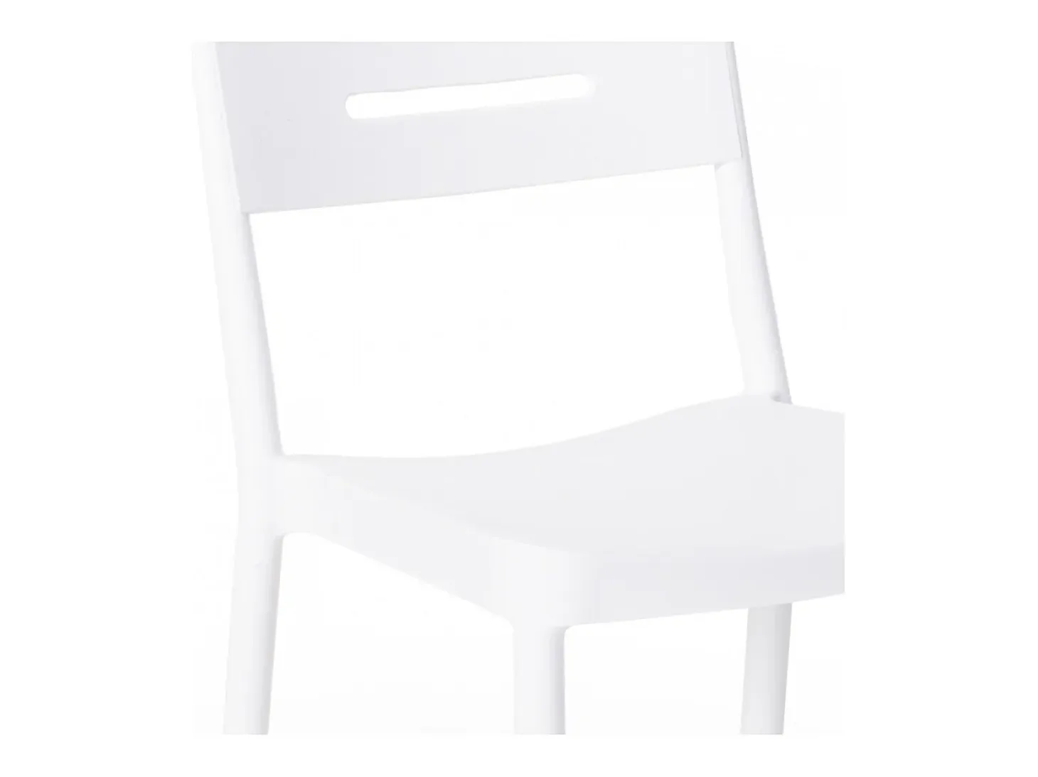 Silla de diseño moderno de polipropileno para bar, cocina, restaurante y jardín Mose - Blanco