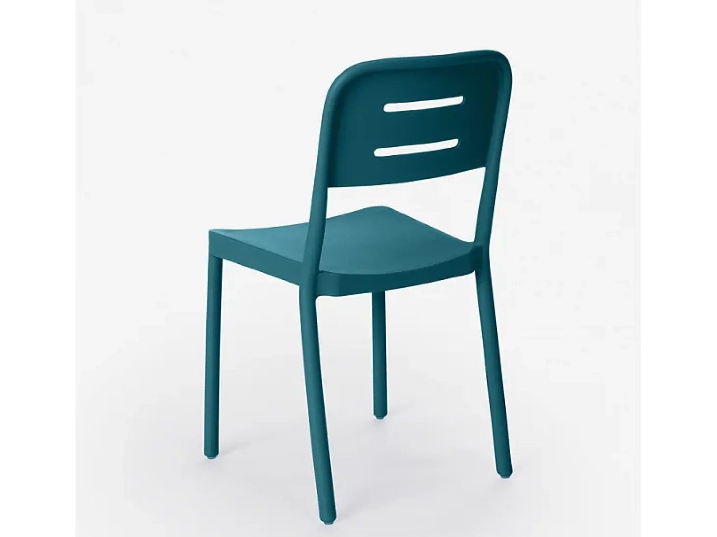 Silla de diseño moderno de polipropileno para bar, cocina, restaurante y jardín Mose - Azul Marino