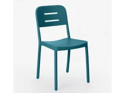Silla de diseño moderno de polipropileno para bar, cocina, restaurante y jardín Mose - Azul Marino
