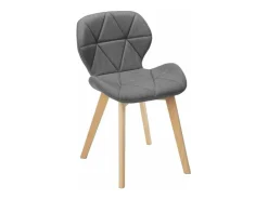 Silla de diseño nórdico con patas de madera tela cocina bar restaurante Whale - Gris Oscuro