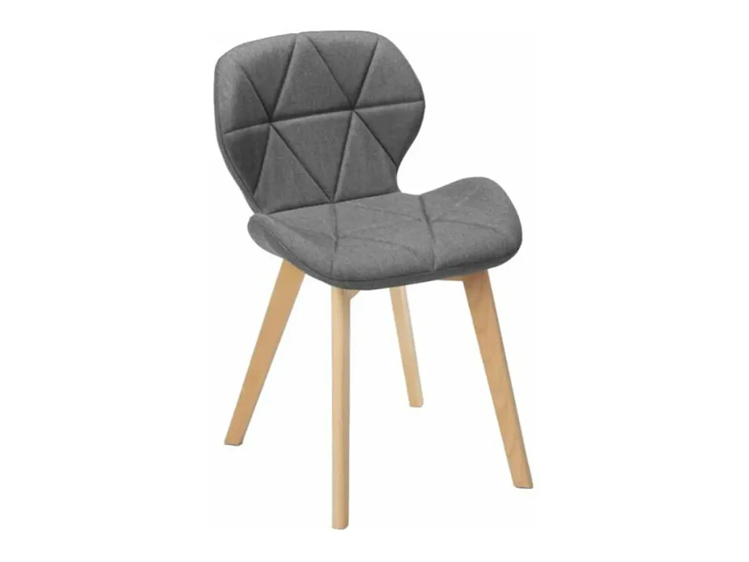 Silla de diseño nórdico con patas de madera tela cocina bar restaurante Whale - Gris Oscuro