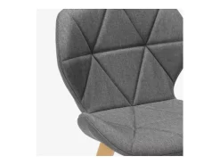 Silla de diseño nórdico con patas de madera tela cocina bar restaurante Whale - Gris Oscuro