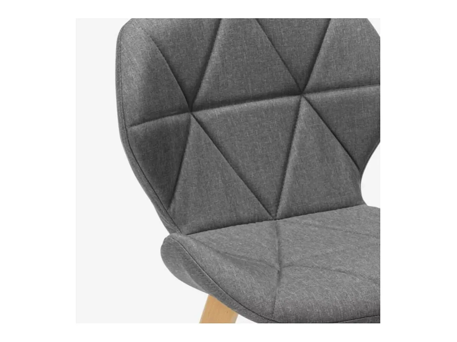 Silla de diseño nórdico con patas de madera tela cocina bar restaurante Whale - Gris Oscuro