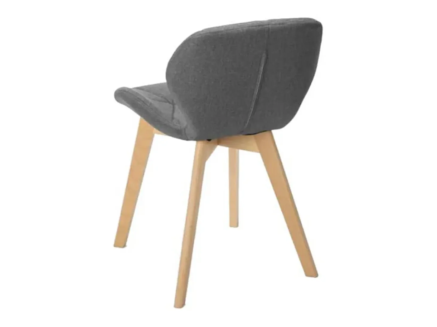 Silla de diseño nórdico con patas de madera tela cocina bar restaurante Whale - Gris Oscuro
