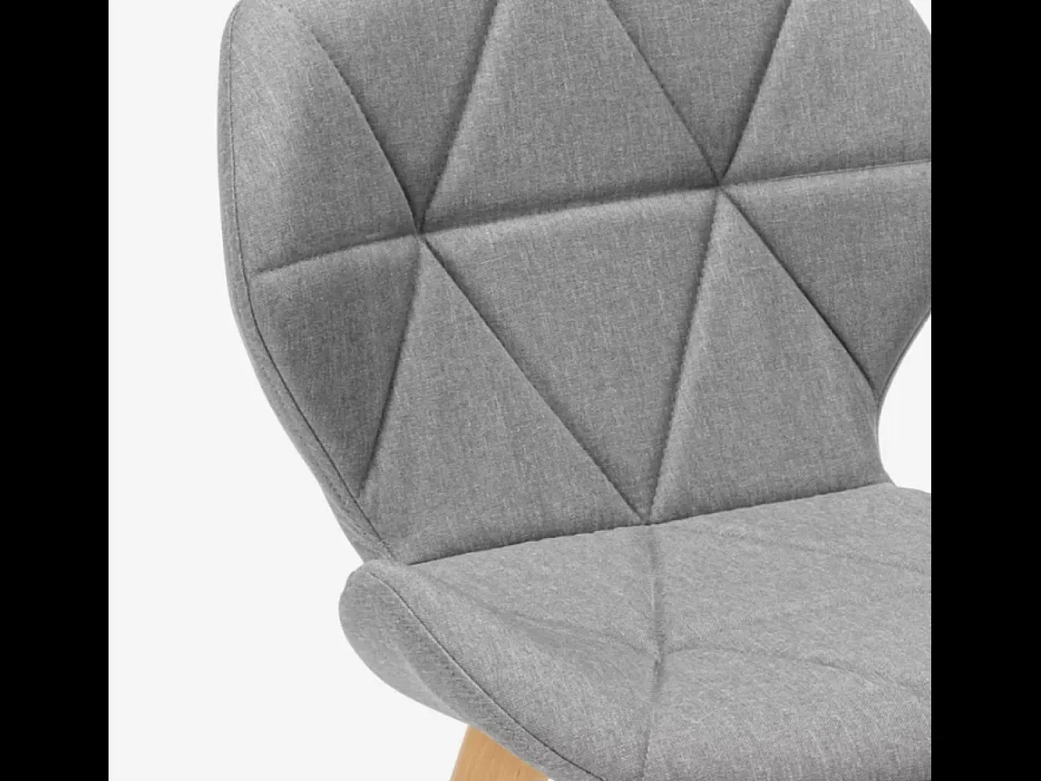 Silla de diseño nórdico con patas de madera tela cocina bar restaurante Whale - Gris