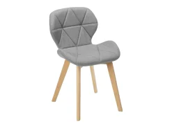 Silla de diseño nórdico con patas de madera tela cocina bar restaurante Whale - Gris