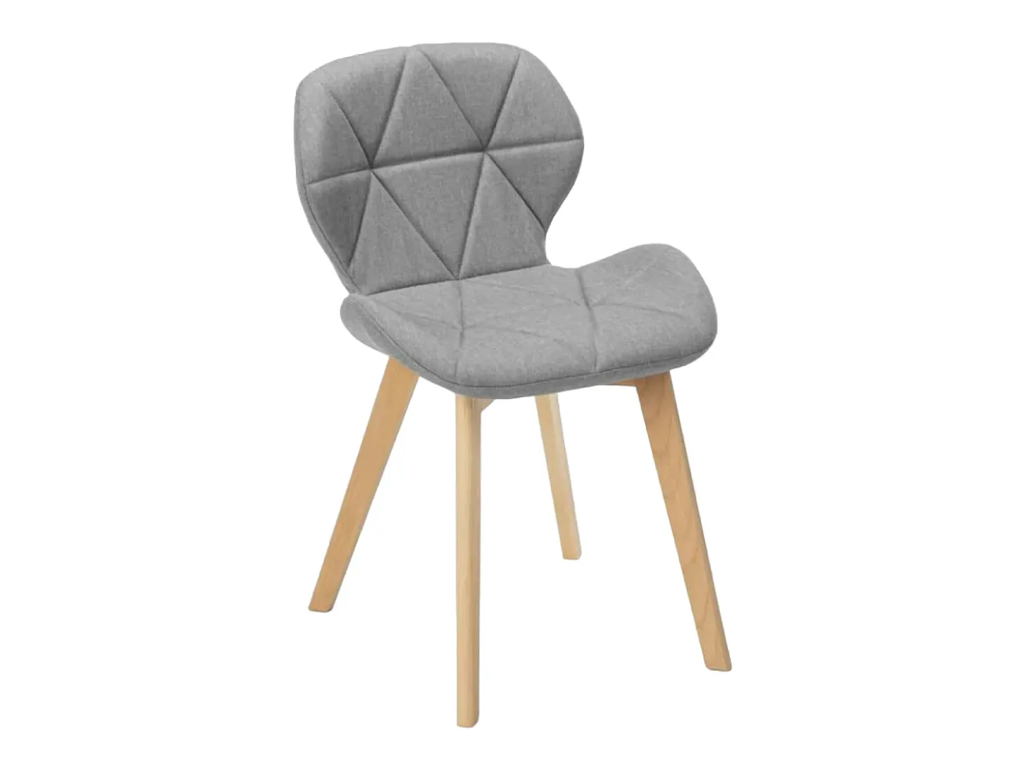 Silla de diseño nórdico con patas de madera tela cocina bar restaurante Whale - Gris