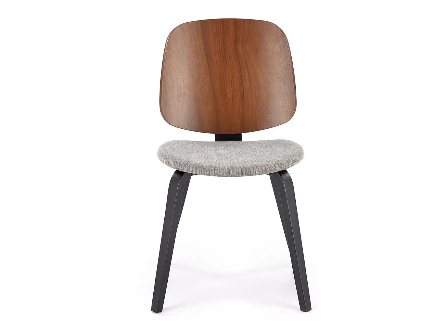 Silla de diseño tricolor Anea con patas de madera maciza
