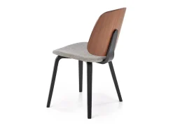 Silla de diseño tricolor Anea con patas de madera maciza