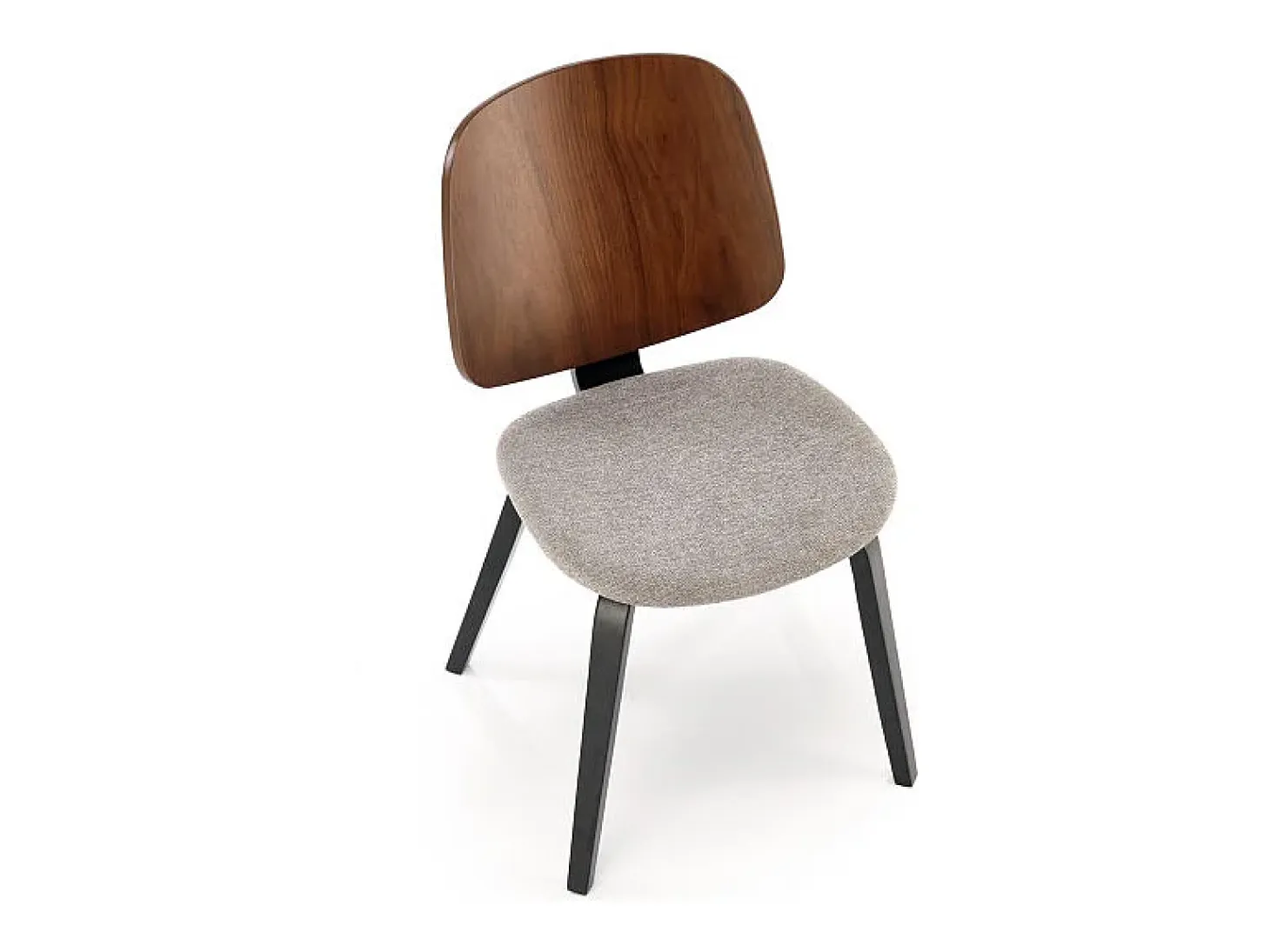Silla de diseño tricolor Anea con patas de madera maciza