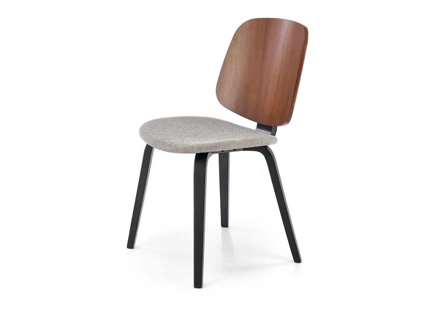 Silla de diseño tricolor Anea con patas de madera maciza