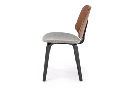 Silla de diseño tricolor Anea con patas de madera maciza