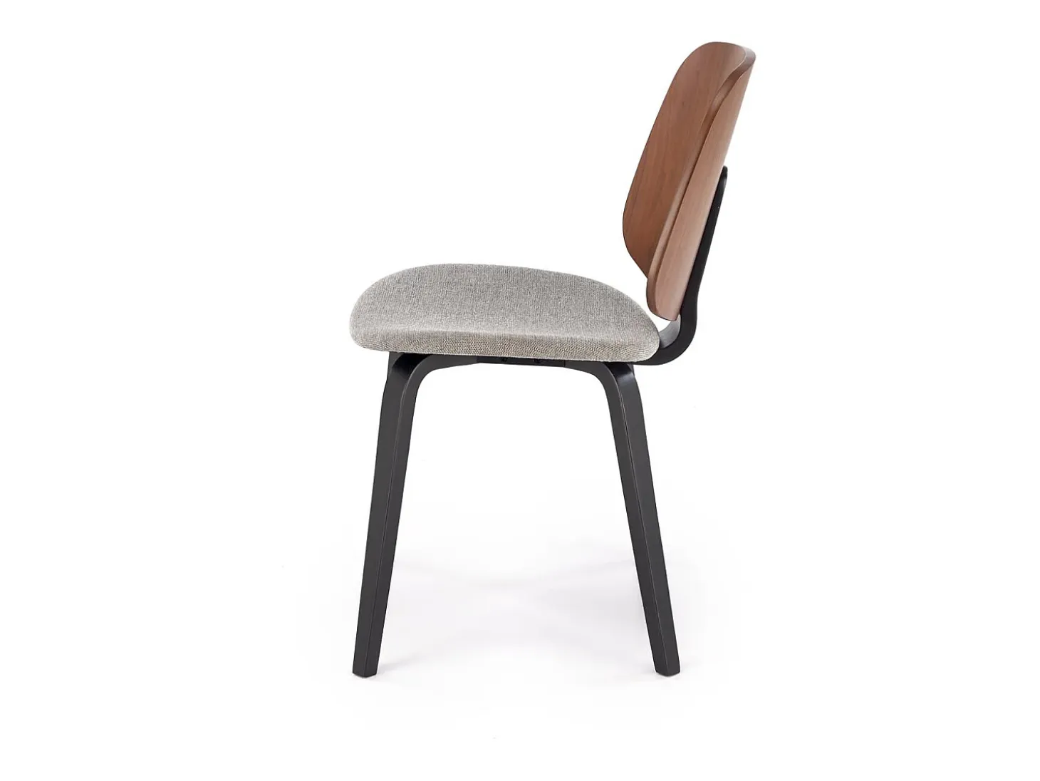Silla de diseño tricolor Anea con patas de madera maciza