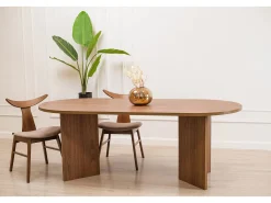 Silla de madera – nogal/listones – HENRICO