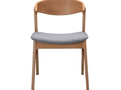 Silla de madera - roble natural/gris - PANIZE