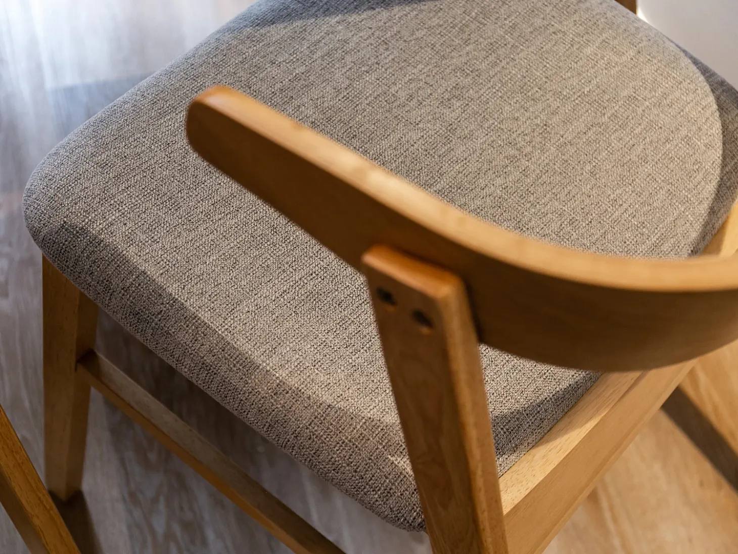 Silla de madera - roble natural/gris - PANIZE