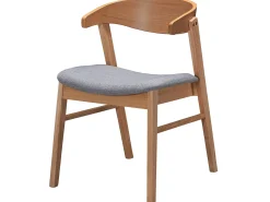 Silla de madera - roble natural/gris - PANIZE
