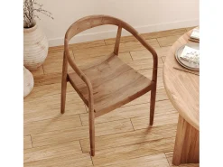 Silla de madera de teca biselada - Lombok