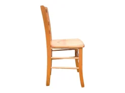 Silla de madera de Venecia con asiento de madera maciza de cerezo