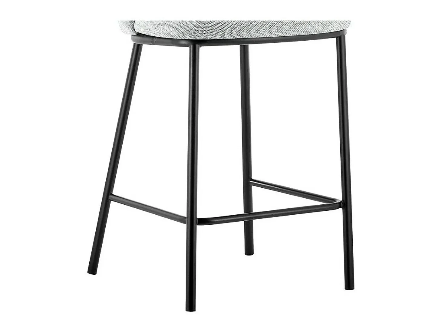Silla de mostrador 'Arthus' Tela Gris claro, dimensiones: H88.5 x L53 x P50.5 cm