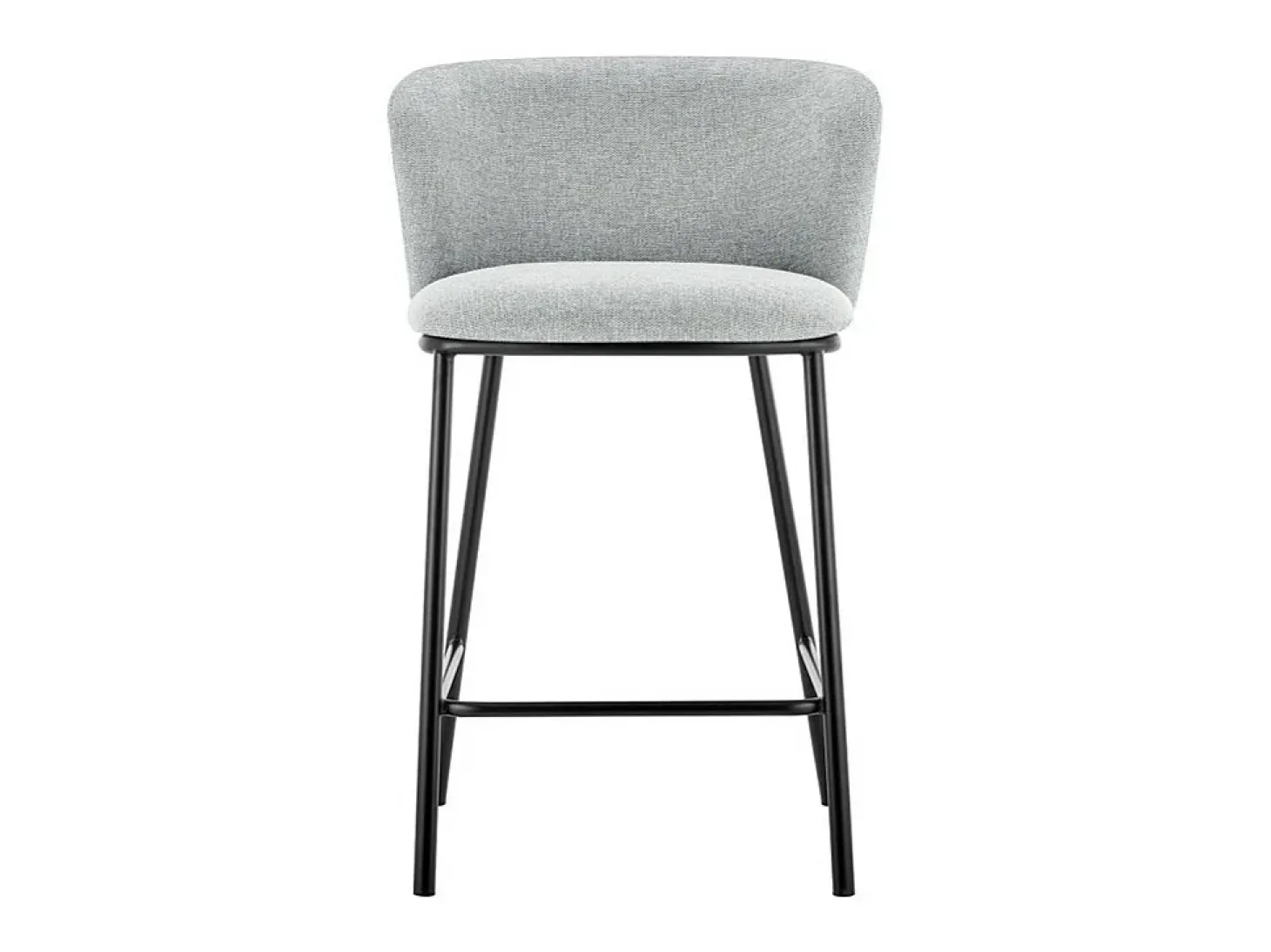 Silla de mostrador 'Arthus' Tela Gris claro, dimensiones: H88.5 x L53 x P50.5 cm
