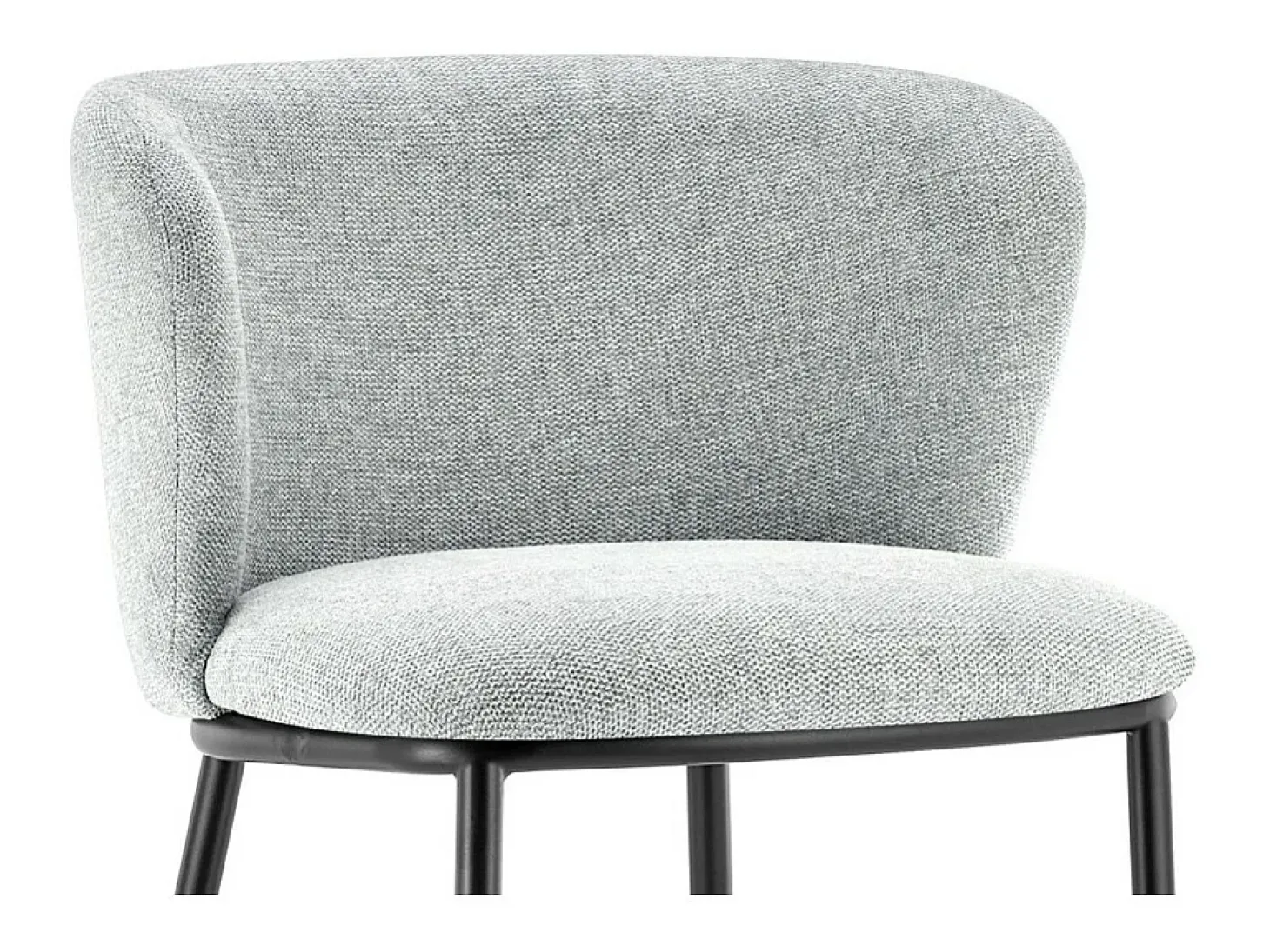 Silla de mostrador 'Arthus' Tela Gris claro, dimensiones: H88.5 x L53 x P50.5 cm