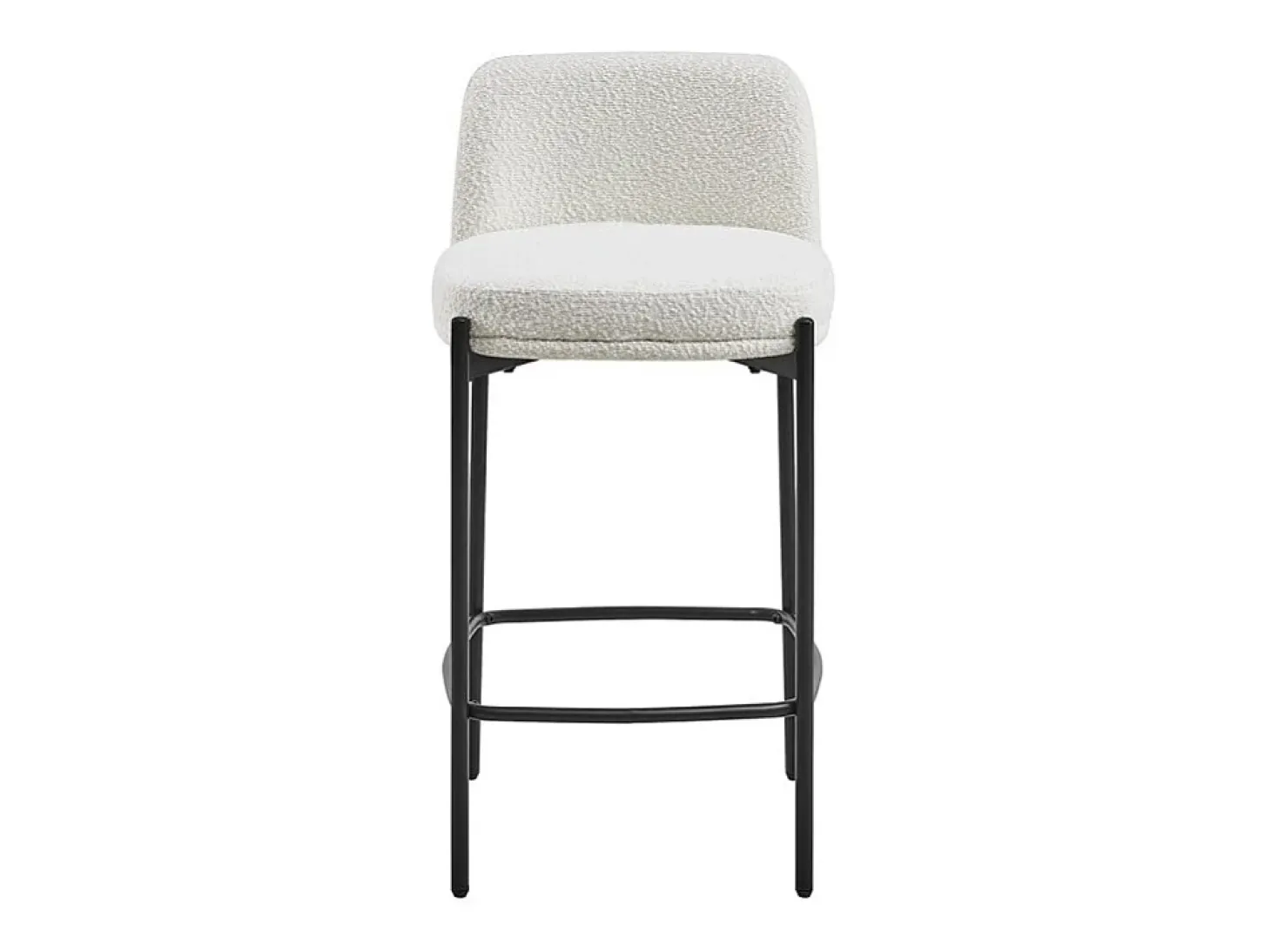 Silla de mostrador ELISE color blanco, dimensiones H91 x L44 x P42 cm.