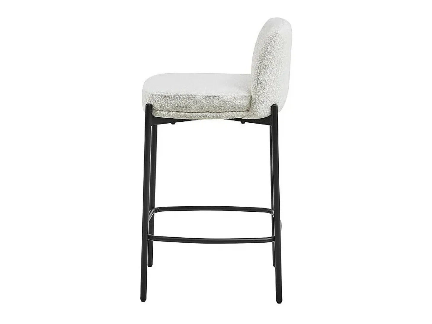 Silla de mostrador ELISE color blanco, dimensiones H91 x L44 x P42 cm.