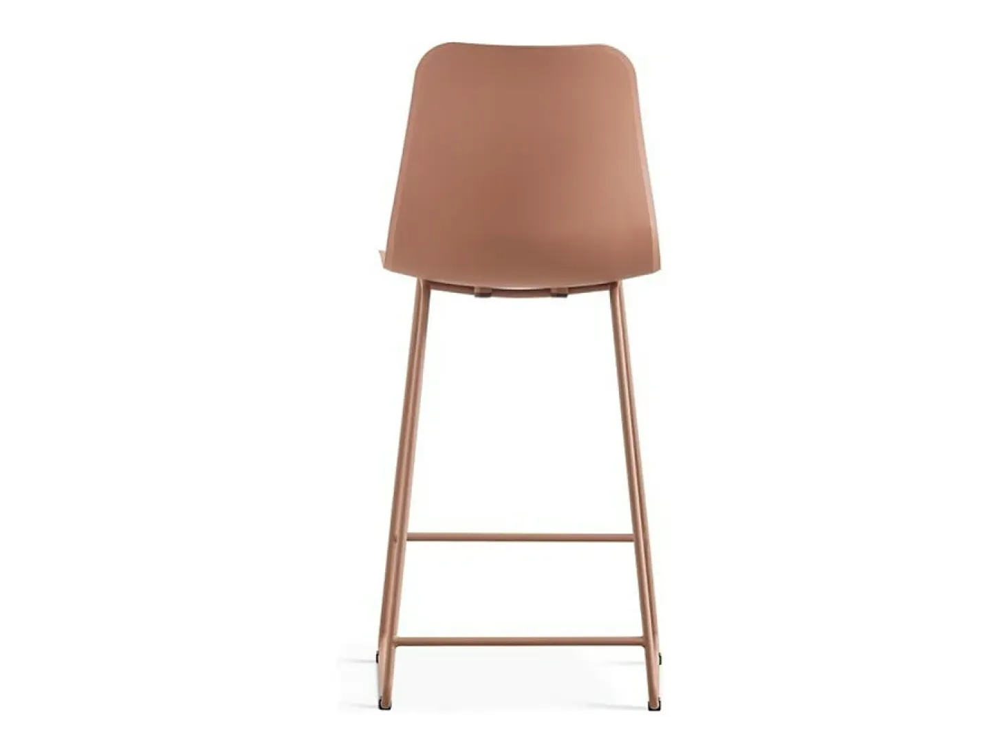 Silla de mostrador 'Mario' PP Terracota, dimensiones: H100.5 x L51 x P44cm