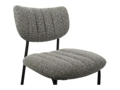Silla de mostrador VENTURA – Tela gris oscuro – Patas de metal negro – Altura 97 cm – Estilo diseño/industrial
