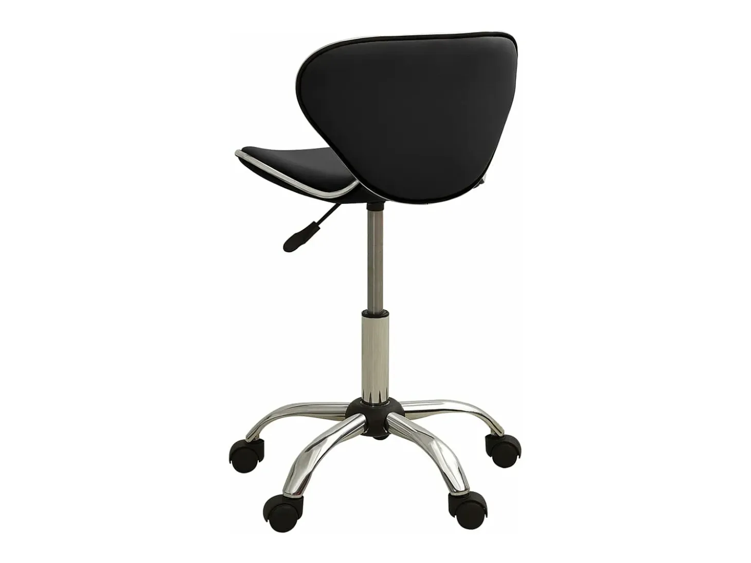 Silla de oficina de cuero sintético negra