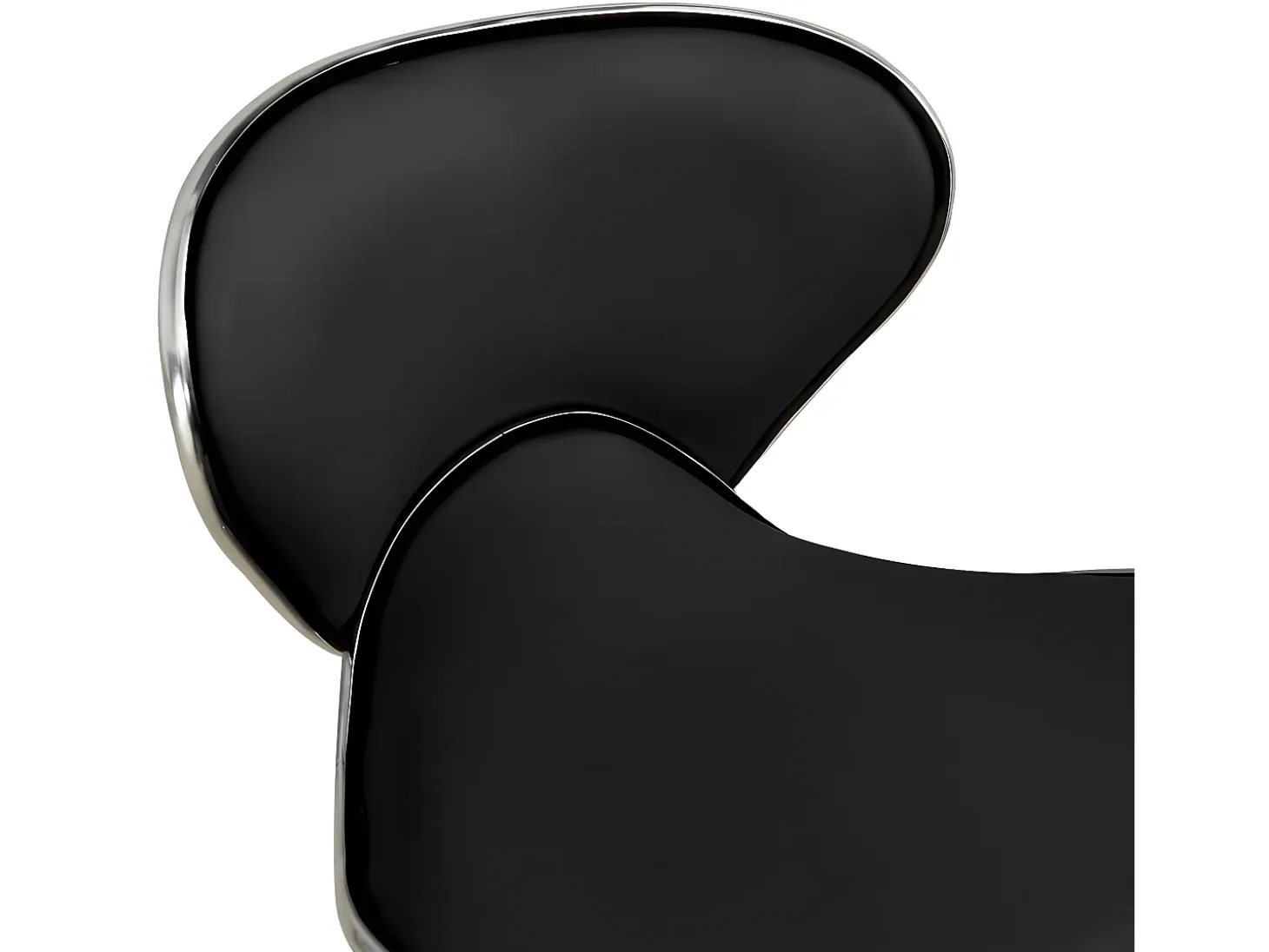 Silla de oficina de cuero sintético negra